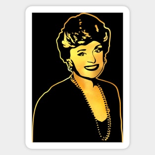 Rue McClanahan | Gold Series | Pop Art Sticker